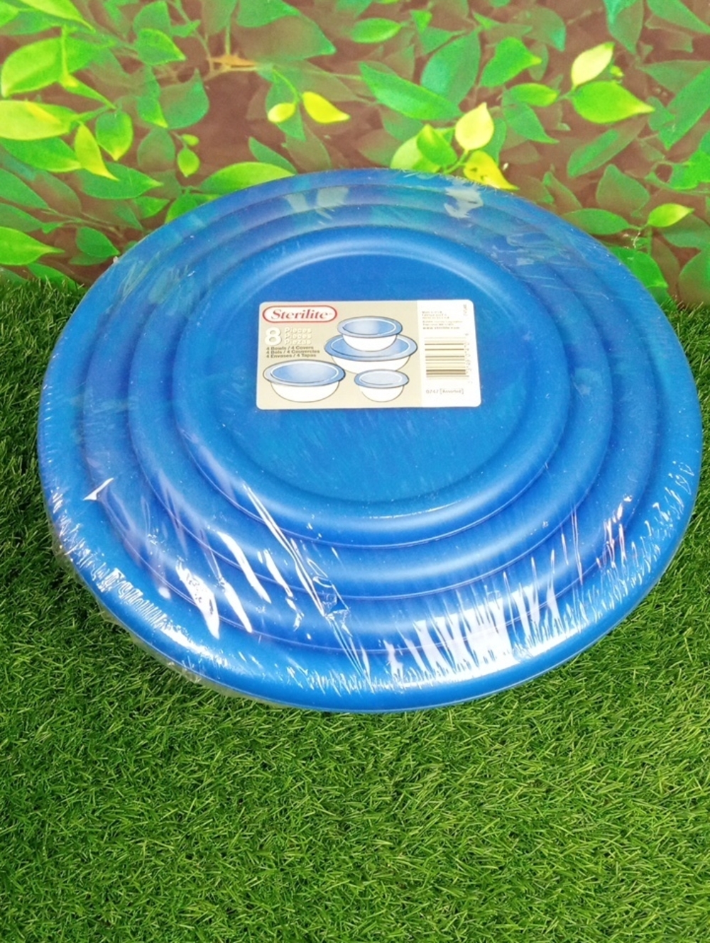 🏠 Blue Plastic Mixing Bowl Set - 8 Piece